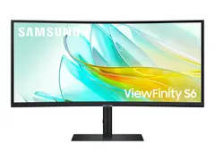 Samsung ViewFinity S6 S34C652UAU S65UC Series - LED-skjerm - kurvet - 34&quot; - 3440 x 1440 UWQHD @ 100 Hz - VA - 350 cd/m&#178; - 3000:1 - HDR10 - 5 ms - HDMI, DisplayPort, USB-C - h&#248;yttalere - svart