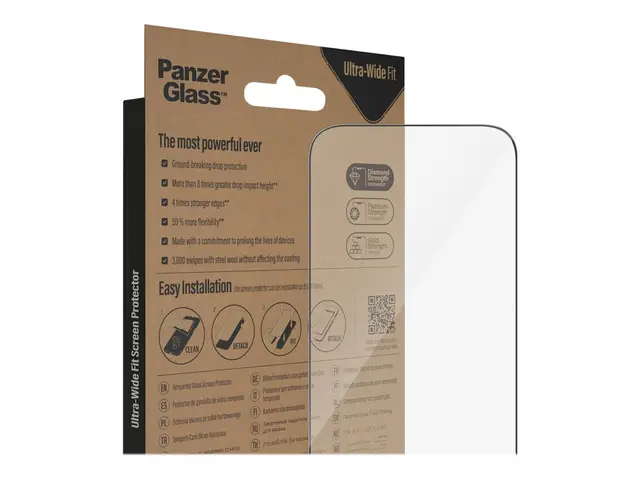 PanzerGlass - Skjermbeskyttelse for mobiltelefon ultrabred passfor...