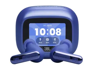 JBL LIVE Beam 4 - True wireless-hodetelefoner med mikrofon i øret - Bluetooth - aktiv støydemping - blå