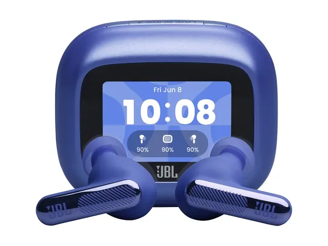 JBL LIVE Beam 4 - True wireless-hodetelefoner med mikrofon i øret - Bluetooth - aktiv støydemping - blå 