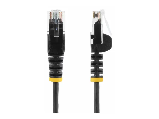 StarTech.com 5m Black Slim CAT6 Ethernet Cable, Snagless, 28AWG, L...
