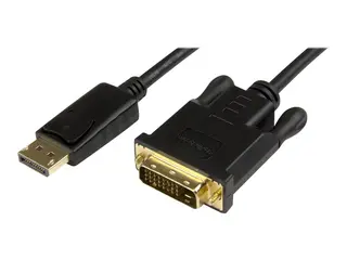 StarTech.com DisplayPort to DVI Converter Cable DP to DVI Adapter - 3ft - 1920x1200 (DP2DVI2MM3) - Skjermkabel - DisplayPort (hann) til DVI-D (hann) - 91.4 cm - svart - for P/N: DK30CH2DEP, DK30CH2DEPUE