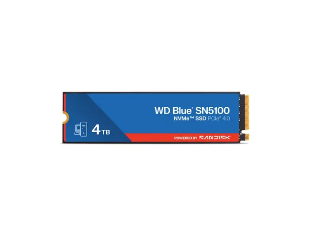 WD Blue SN5100 - SSD 4 TB intern M.2 2280 PCIe 4.0 x4 (NVMe)