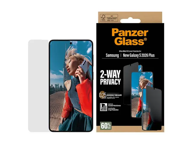 PanzerGlass - Skjermbeskyttelse for mobiltelefon ultravid passform...