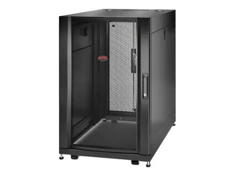 APC NetShelter SX - Rack skap - svart - 18U 19" - TAA-samsvar - for P/N: SMTL1500RM3UC, SMTL1500RMI3UC, SRT2200RMXLAUS, SRTL3KRM1UC, SRTL3KRM1UNC