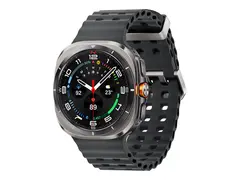 Samsung Galaxy Watch Ultra - 47 mm - titan smartklokke med marineb&#229;nd - gummi - m&#248;rkegr&#229; - b&#229;ndbredde: S/M/L - display 1.5&quot; - 32 GB - Wi-Fi, LTE, NFC, Bluetooth - 4G - 60.5 g - titans&#248;lv