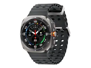 Samsung Galaxy Watch Ultra - 47 mm titan - smartklokke med marineb&#229;nd - gummi - m&#248;rkegr&#229; - b&#229;ndbredde: S/M/L - display 1.5&quot; - 32 GB - Wi-Fi, LTE, NFC, Bluetooth - 4G - 60.5 g - titans&#248;lv