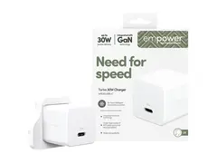 empower by PanzerGlass - Strømadapter - turbo, UK plug 30 watt - Power Delivery 3.1, Fast Charge (USB-C) - sølvhvit