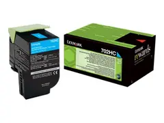 Lexmark 702HC - Høy ytelse - cyan original - tonerpatron LCCP, LRP - for Lexmark CS310dn, CS310n, CS410dn, CS410dtn, CS410n, CS510de, CS510dte