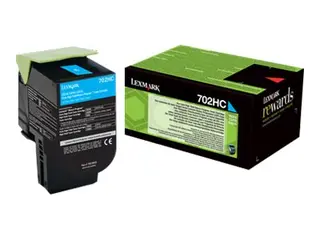 Lexmark 702HC - Høy ytelse - cyan - original tonerpatron LCCP, LRP - for Lexmark CS310dn, CS310n, CS410dn, CS410dtn, CS410n, CS510de, CS510dte