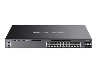 TP-Link Omada SG6428XHP V1 - Switch - L3 Styrt - 24 x 10/100/1000 (PoE+) + 4 x 10Gb Ethernet SFP+ - front til bakside-luftflyt - rackmonterbar - PoE+ (720 W)