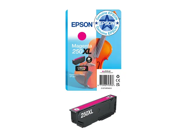 Epson 250XL - 8.9 ml - XL - magenta - original - blister - blekkpa...