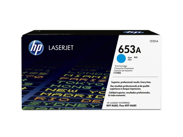 HP 653A - Cyan original LaserJet tonerpatron (CF321A) for Color En...