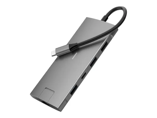 Elivi PRO 8 in 1 - dokkingstasjon USB-C HDMI 1GbE