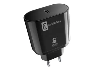 Cellular Line - Str&#248;madapter - 25 watt PD, AFC, SFC (24 pin USB-C) - svart