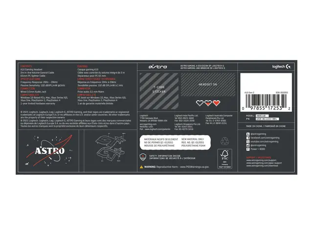 ASTRO Gaming A10 Gen 2 - Hodesett - full størrelse - kablet - 3,5 ...