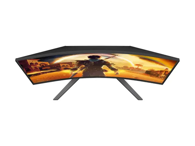 AOC Gaming C32G42ZE - G4 Series LED-skjerm - gaming - kurvet - 32" (31.5" synlig) - 1920 x 1080 Full HD @ 240 Hz - VA - 300 cd/m² - 3500:1 - HDR10 - 0.3 ms - HDMI, DisplayPort - svart, rød 