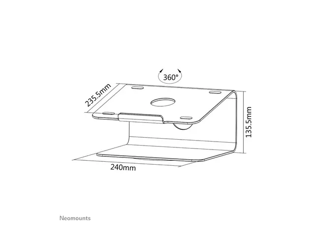 Neomounts NSLS050 - Stativ for notebook børstet aluminium sølv skj...