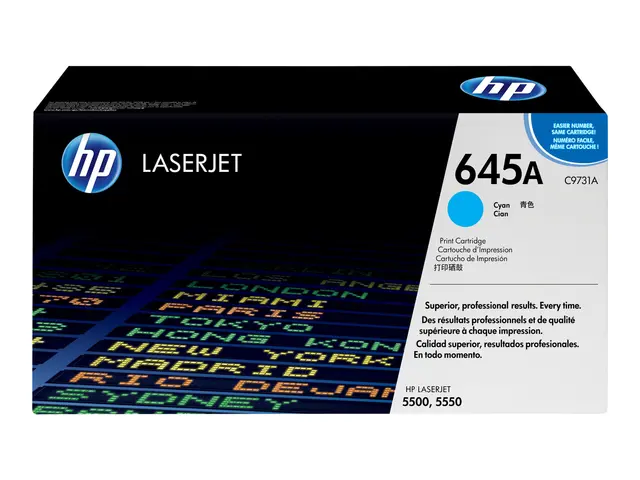HP 645A - Cyan original LaserJet tonerpatron (C9731A) for Color 55...