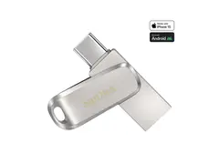 SanDisk Ultra Dual Drive Luxe - USB-flashstasjon 64 GB - USB 3.2 Gen 1 / USB-C