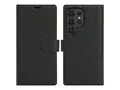 iiglo - Lommebok for mobiltelefon 2-i-1 - polyuretanlær - svart - for Samsung Galaxy S25 Ultra