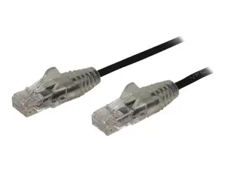 STARTECH.COM 2 m CAT6 Cable - Slim CAT Patch Cord - Black - Snagless RJ45 Conne