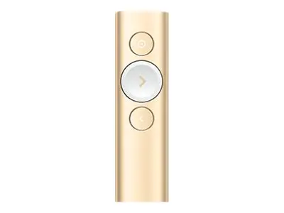 Logitech Spotlight - Presentasjonsfjernstyring - 3 knapper - gull