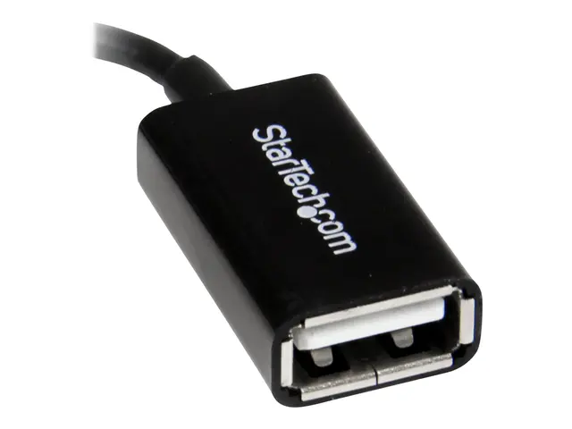 StarTech.com 5in Right Angle Micro USB to OTG Host Adapter M/F - A...