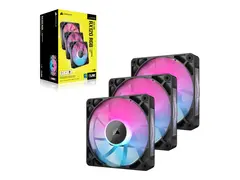 CORSAIR iCUE Link RX120 RGB Triple Starter Kit Kabinettvifte - 120 mm - svart (en pakke 3)