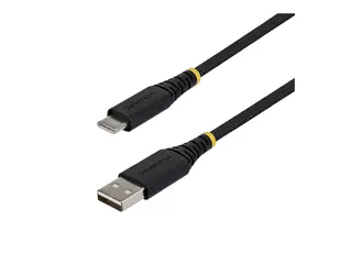 StarTech - USB-kabel - USB (hann) til USB-C (hann) USB 2.0 - 3 A - 30 cm - USB Power Delivery (3A, 15W), Rask lading, double-braided nylon - svart