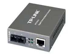 TP-Link MC210CS - Fibermedieomformer 1GbE - 1000Base-FX, 1000Base-T - RJ-45 / SC-enkeltmodus - opp til 15 km - 1310 nm - for P/N: TL-MC1400, TL-SG3210XHP-M2 V2.6, TL-SG3452XP V1