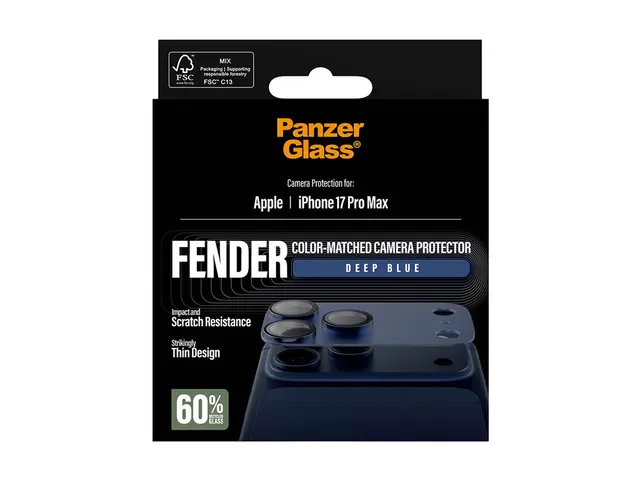 PanzerGlass FENDER - Linsebeskytter for mobiltelefon mørkeblå Appl...