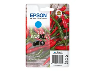 Epson 503XL - 6.4 ml - cyan - original - blister blekkpatron - for EPL 5200; RIP Station 5200; WorkForce WF-2960