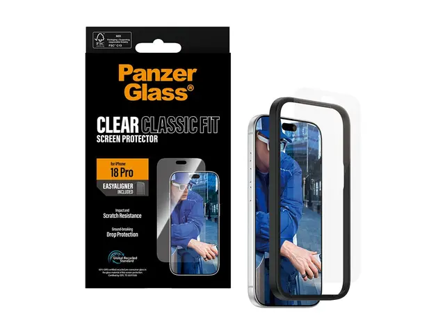 PanzerGlass - Skjermbeskyttelse for mobiltelefon - klassisk passfo...