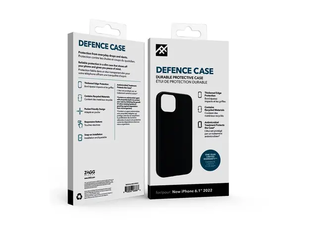 iFrogz Defence - Baksidedeksel for mobiltelefon svart Apple iPhone 14