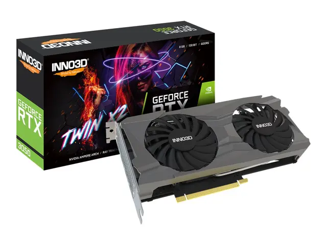 Inno3D GeForce RTX 3050 TWIN X2 - Grafikkort GF 8 GB GDDR6 PCIe 4....
