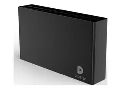 Deqster - Ladestasjon - 40 watt - 2 A - 24 utgangskontakter (24 pin USB-C) på kabel: USB-C - svart