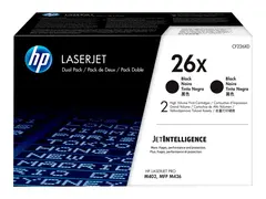 HP 26X - 2-pack - H&#248;y ytelse - svart - original LaserJet - tonerpatron (CF226XD) - for LaserJet Pro M402, MFP M426