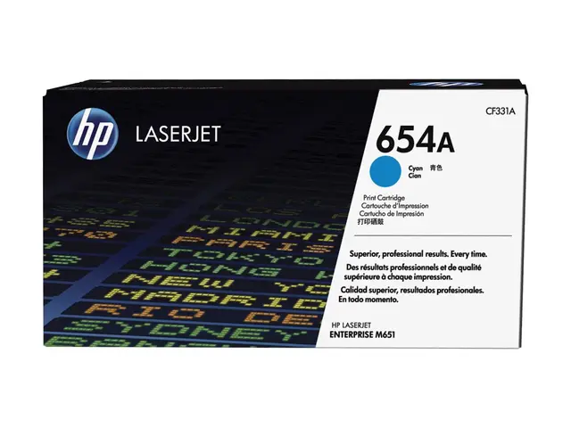 HP 654A - Cyan - original - LaserJet - tonerpatron (CF331A) - for ...