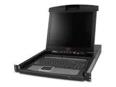 APC LCD Console - KVM-konsoll med KVM-svitsj 8 porter - PS/2 - 17&quot; - kan monteres i rack - VGA - svart - 1U - for P/N: AR3106SP, SMX1000C, SMX1500RM2UC, SMX1500RM2UCNC, SMX750C, SMX750CNC, SRT5KRMXLW-TW