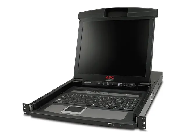 APC LCD Console - KVM-konsoll med KVM-svitsj - 8 porter - PS/2 - 1...