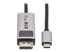 Eaton Tripp Lite Series USB-C to DisplayPort Active Adapter Cable M/M 8K 60Hz 4K 144Hz HDR 4:4:4 HDCP 2.3 Black 6ft videoadapterkabel - 24 pin USB-C til DisplayPort - 1.83 m
