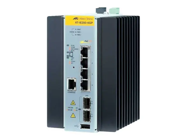 Allied Telesis AT IE200-6GP - Switch - Styrt - 4 x 10/100/1000 (Po...