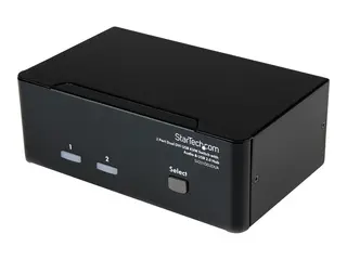 Startech DVI KVM Switch with Audio &amp; USB 2.0 Hub 2-Port USB KVM Switch - 1920 x 1200 - Dual Monitor KVM Switch (SV231DD2DUA) - KVM / lyd / USB-svitsj - 2 porter