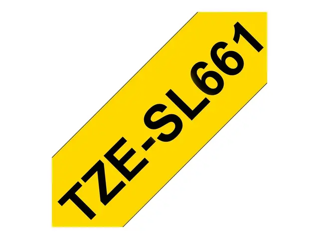 Brother TZe-SL661 - Selv-adhesiv svart på gult Rull (3,6 cm x 8 m)...