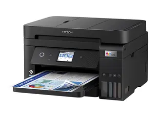 Epson EcoTank ET-4850 - Multifunksjonsskriver farge - ink-jet - p&#229;fyllbar - A4 (medie) - opp til 15.5 spm (trykking) - 250 ark - 33.6 kbps - USB, LAN, Wi-Fi - svart
