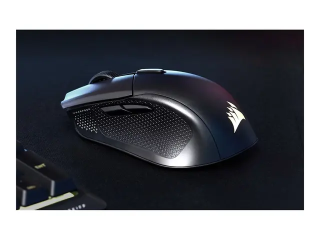 CORSAIR HARPOON v2 - Mus - ergonomisk - høyrehendt optisk - 6 knapper - kablet, trådløs - USB-C, Bluetooth, 2.4 GHz - USB Slipstream trådløs mottaker 