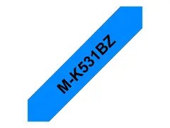 Brother M-K531BZ - Sort på blått - Rull (1,2 cm x 8 m) 1 kassett(er) ulaminert teip for P-Touch PT-55, PT-65, PT-75, PT-85, PT-90, PT-BB4
