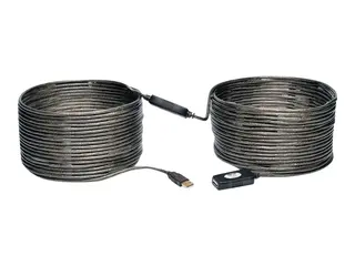 Eaton Tripp Lite Series 20M USB 2.0 Hi-Speed Active Extension Repeater Cable USB-A M/F 65&#39; 65ft 20 Meter USB-forlengelseskabel - USB (hann) til USB (hunn) - USB 2.0 - 20 m - gr&#229;