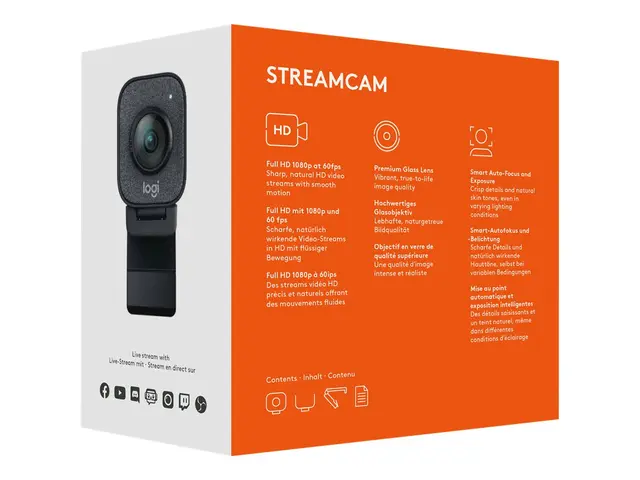 Logitech StreamCam - Direktestrømningskamera farge 1920 x 1080 108...